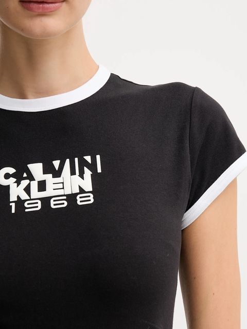 Calvin Klein Jeans t-shirt damski kolor czarny LV047D208G