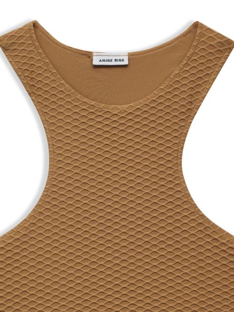 ANINE BING waffle-effect bikini top - Brown - zdjęcie produktu nr 2
