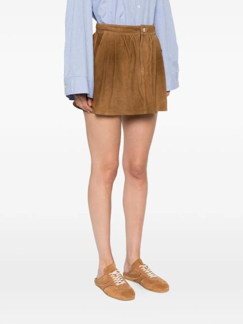 Maje suede mini skirt - Brown