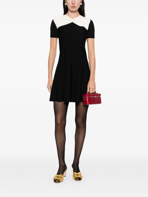 Valentino Garavani bow-detail mini dress - Black - zdjęcie produktu nr 2