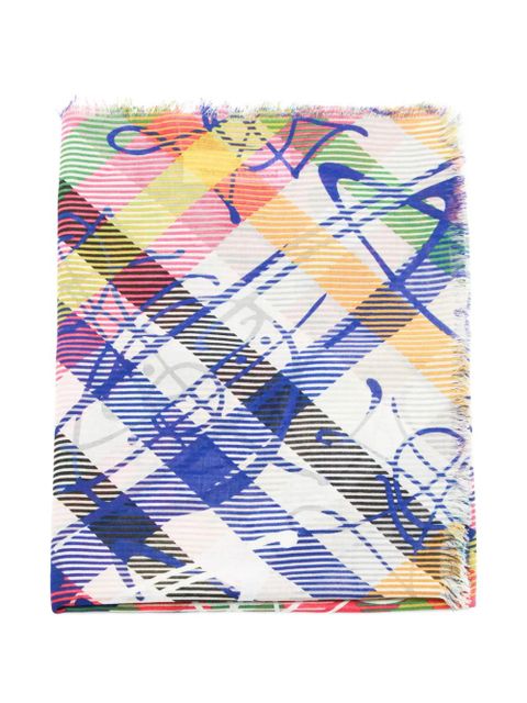 Vivienne Westwood plaid-print scarf - Blue - zdjęcie produktu nr 1