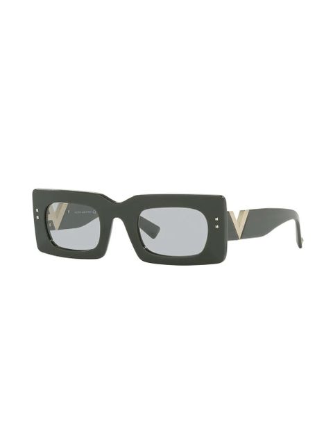 VALENTINO GARAVANI EYEWEAR rectangular-frame sunglasses - Green - zdjęcie produktu nr 2