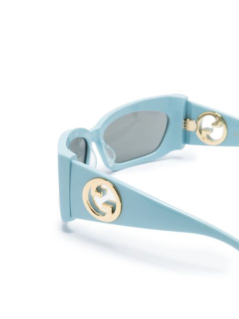 Gucci Eyewear geometric-frame tinted sunglasses - Blue