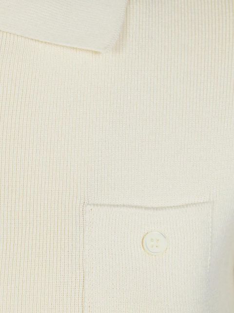 MM6 Maison Margiela ribbed-knit pocket polo shirt - White