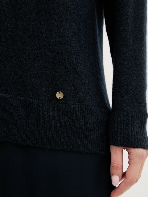 Pedro del Hierro sukienka z domieszką wełny kolor granatowy midi prosta 6192942