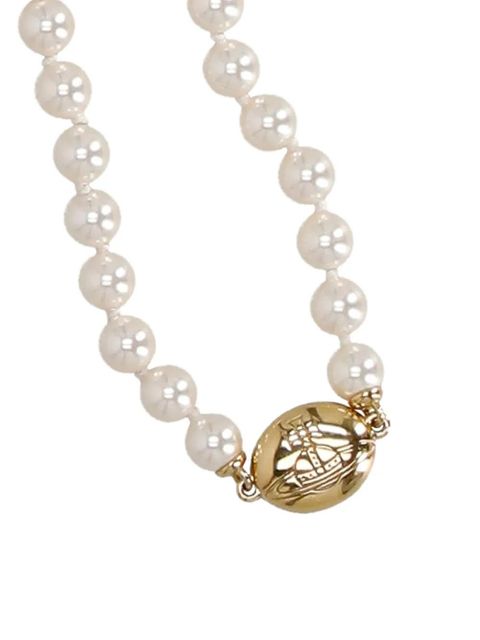 Vivienne Westwood orb pearl necklace - White
