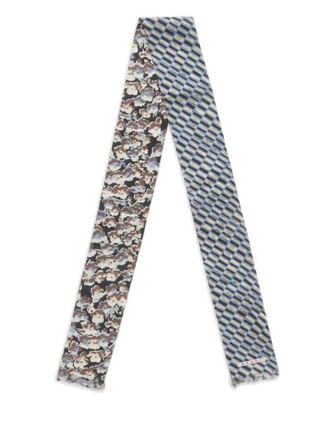 Marni double-sided frayed scarf - Blue - zdjęcie produktu nr 1