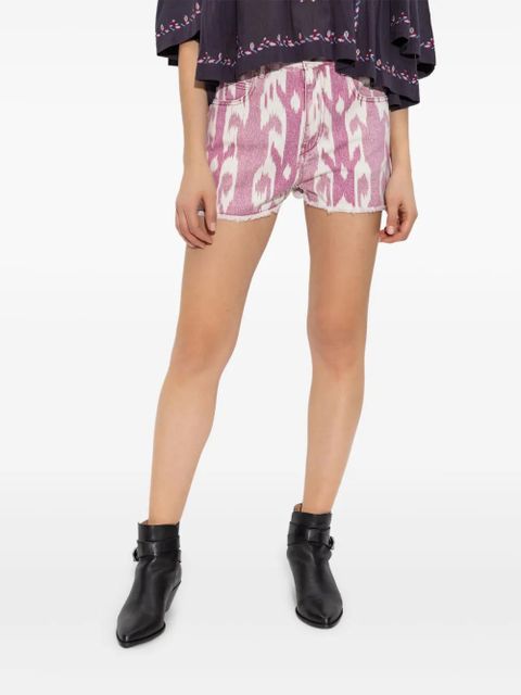 MARANT ÉTOILE abstract-pattern print shorts - Pink