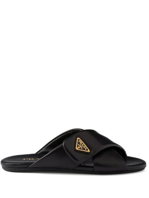 Prada Padded nappa leather slides - Black - zdjęcie produktu nr 1