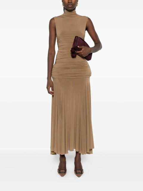 Magda Butrym high-neck draped maxi dress - Neutrals - zdjęcie produktu nr 2
