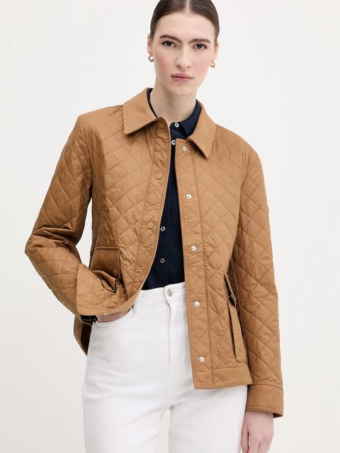 Tommy Hilfiger kurtka kolor brązowy przejściowa WW0WW45641