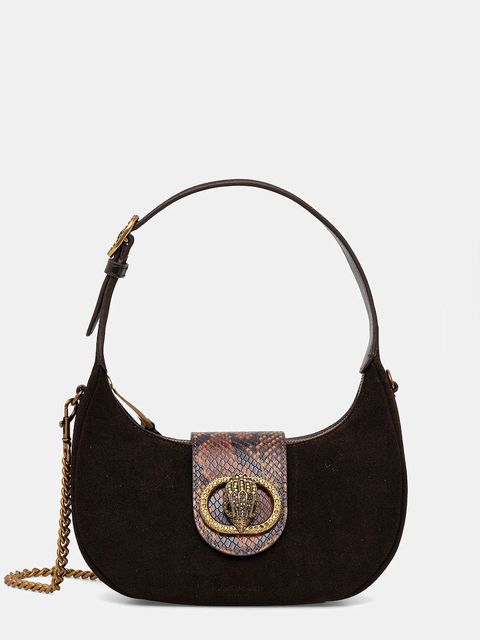 Kurt Geiger London torebka zamszowa CHELSEA kolor brązowy 3601139219 - zdjęcie produktu nr 1