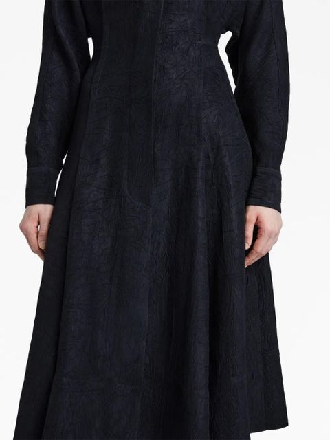 Proenza Schouler Flou crinkled shirtdress - Black