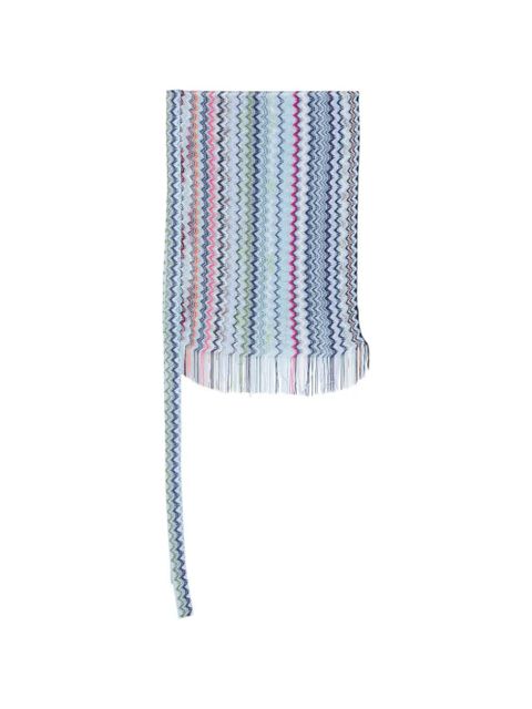 Missoni zigzag fringed beach cover-up - Blue - zdjęcie produktu nr 1
