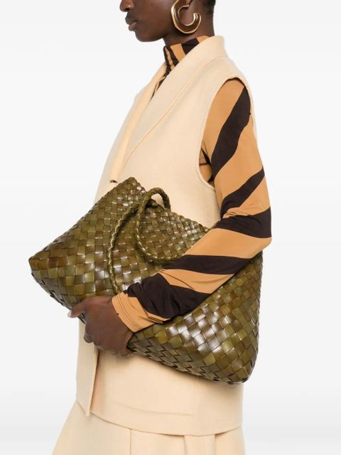 DRAGON DIFFUSION big Santa Croce woven tote bag - Green - zdjęcie produktu nr 2