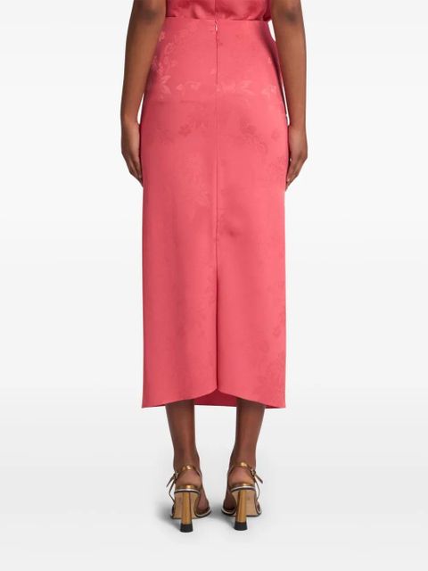 ETRO floral-jacquard midi skirt - Pink