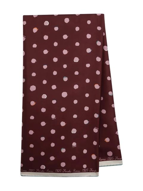 FENDI Falena Dots foulard scarf - Red - zdjęcie produktu nr 1
