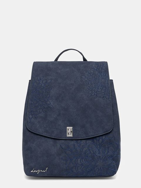 Desigual plecak SIERRA SUMYMINI damski kolor niebieski mały z aplikacją 25WAKP34