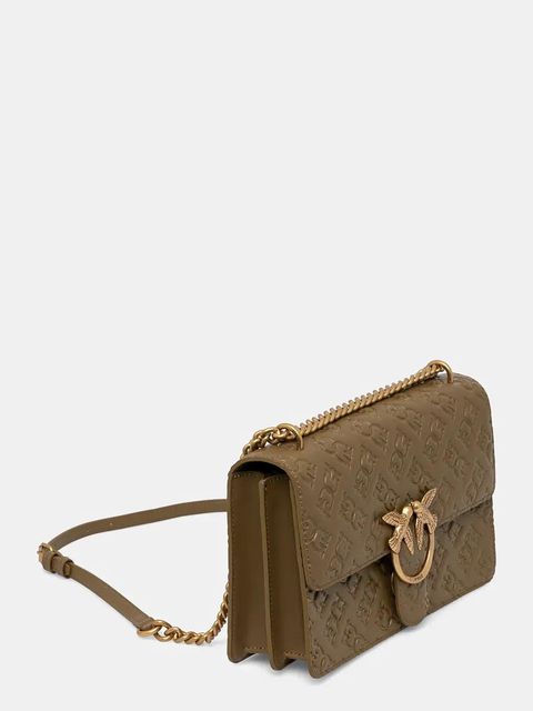 Pinko torebka skórzana kolor zielony 100941 A1YB - zdjęcie produktu nr 1