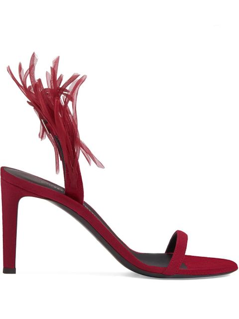 Giuseppe Zanotti Fenice Crazyhorse-embellished 85mm sandals - Red - zdjęcie produktu nr 1