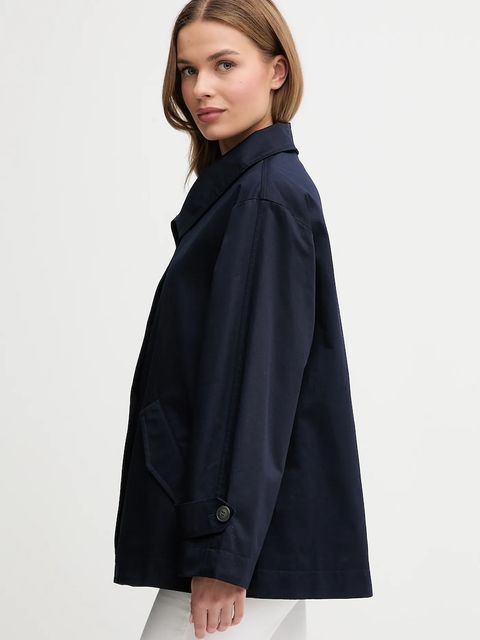 United Colors of Benetton kurtka bawełniana kolor granatowy przejściowa oversize 2QJYDN07Y