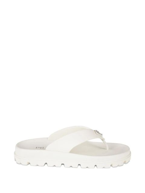 Prada logo-plaque flip flops - White - zdjęcie produktu nr 1