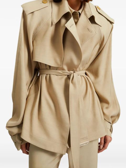 The Frankie Shop buttoned belted coat - Neutrals - zdjęcie produktu nr 2