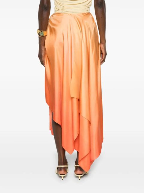 ZIMMERMANN ombré draped midi skirt - Orange - zdjęcie produktu nr 2