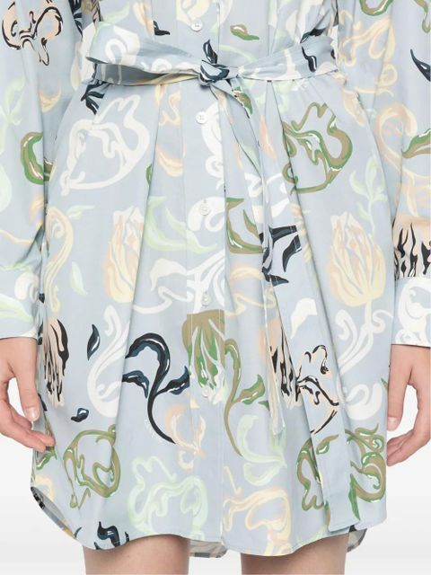 Lanvin floral-print mini dress - Blue