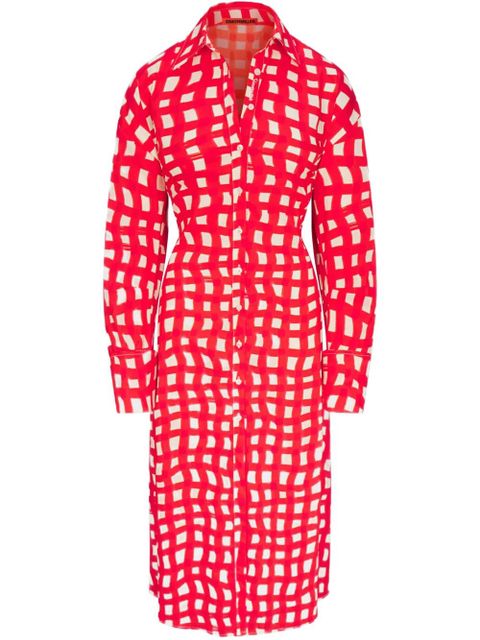 Simon Miller gingham midi dress - Red - zdjęcie produktu nr 1