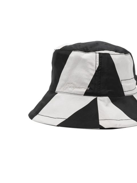 Jacquemus Baluchon geometric-print bucket hat - Grey