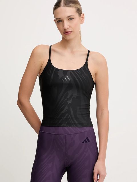 adidas Performance top treningowy Aop Optime kolor czarny JV6961 - zdjęcie produktu nr 1