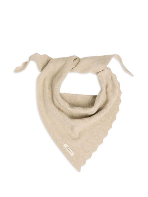 Jacquemus logo-patch scarf - Neutrals - zdjęcie produktu nr 1