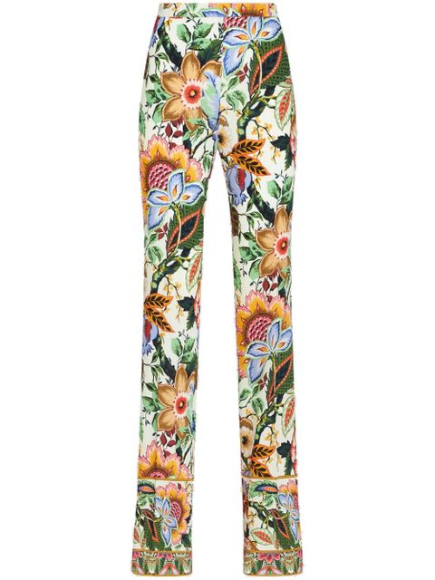 ETRO floral-print straight-leg trousers - White - zdjęcie produktu nr 1