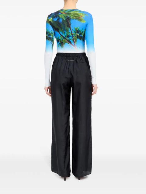 MM6 Maison Margiela silk trousers - Black