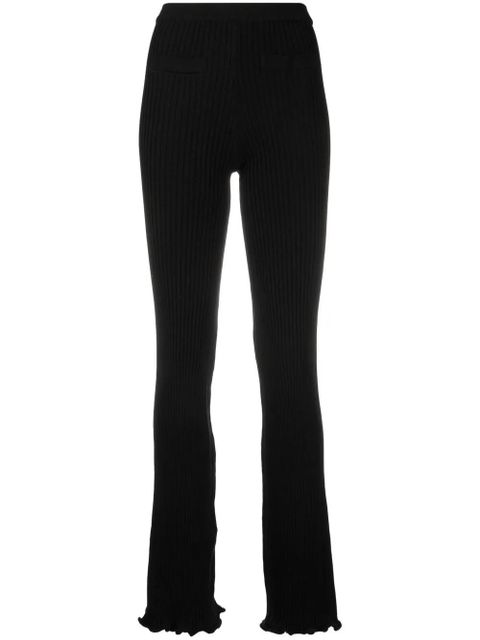 Rabanne knitted flared trousers - Black - zdjęcie produktu nr 1