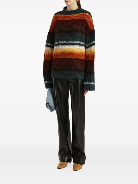 KHAITE Yanis sweater in multicolor stripe - Orange - zdjęcie produktu nr 2
