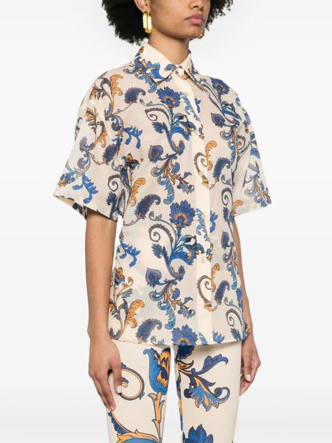 ETRO floral-print shirt - Blue