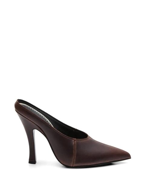 Magda Butrym point-toe leather mules - Brown - zdjęcie produktu nr 1