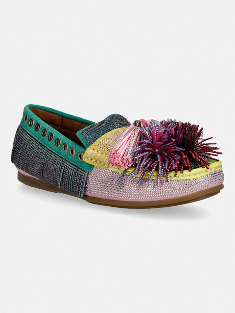 Kurt Geiger London mokasyny zamszowe Pom Pom Moccasin - zdjęcie produktu nr 1
