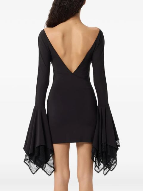 Blumarine flared sleeve mini dress - Black