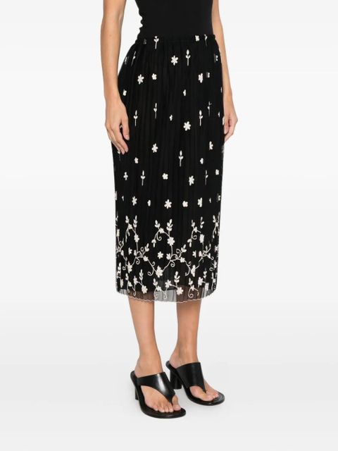 TOTEME floral tulle midi skirt - Black - zdjęcie produktu nr 2