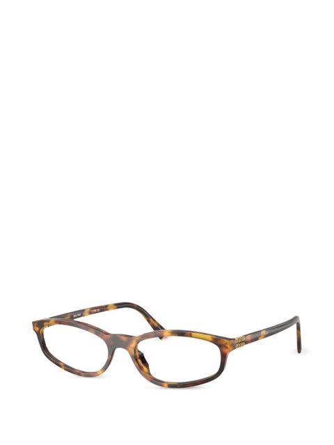 Miu Miu Eyewear tortoiseshell-pattern glasses - Brown - zdjęcie produktu nr 2