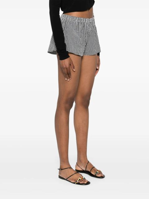 Hunza G checked shorts - Black