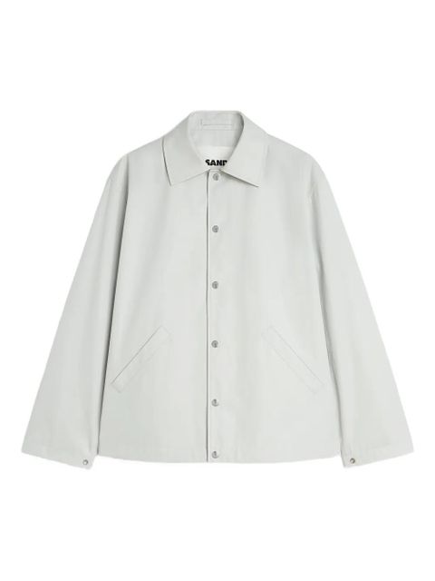 Jil Sander logo-print cotton taffeta jacket - Grey - zdjęcie produktu nr 1