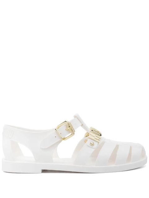 Moschino logo lettering sandals - White - zdjęcie produktu nr 1