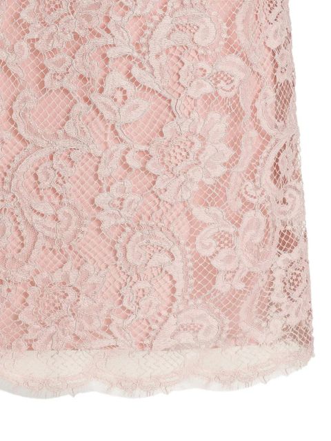 Dolce & Gabbana floral-lace midi skirt - Pink