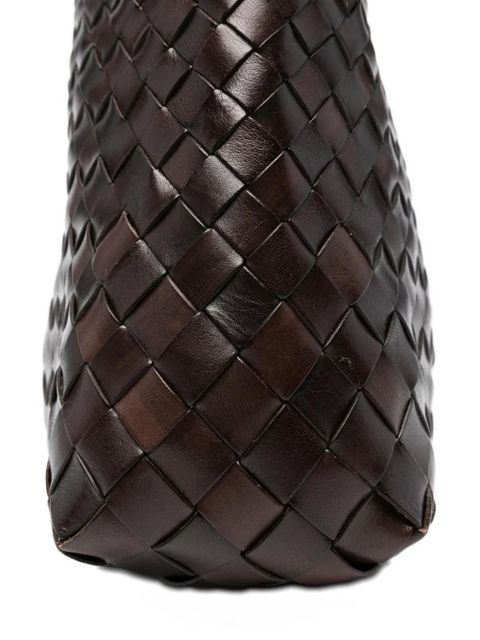 DRAGON DIFFUSION leather woven shoulder bag - Brown