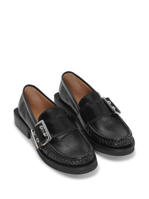GANNI buckle-fastening loafers - Black - zdjęcie produktu nr 2