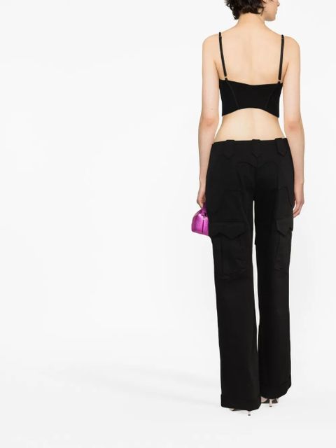 TOM FORD wide-leg cargo trousers - Black